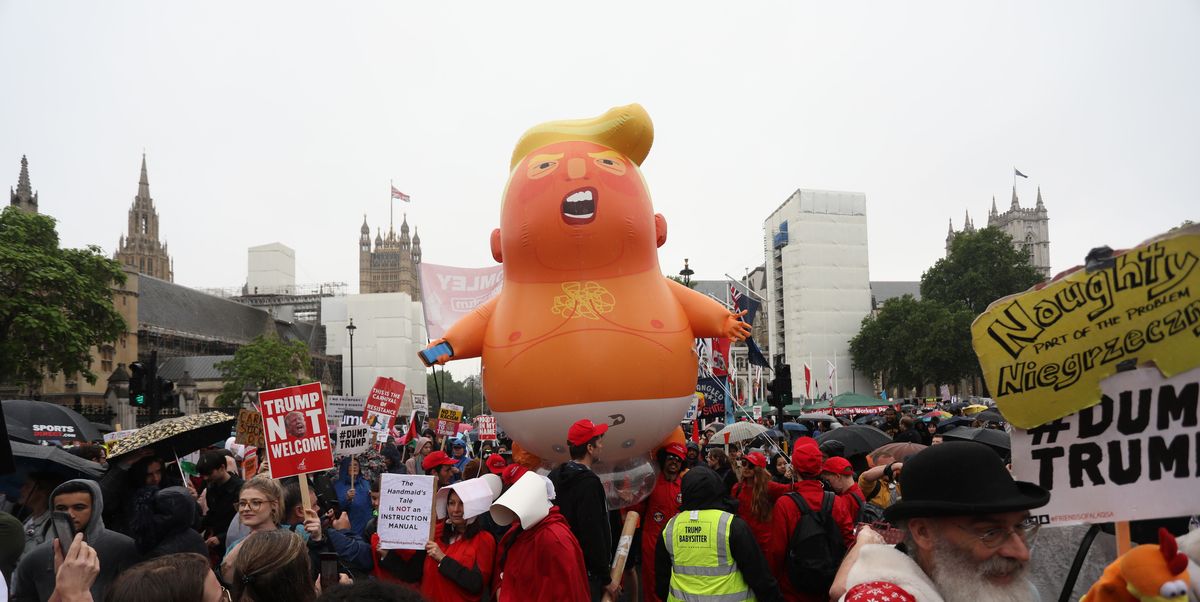 trump baby balloon protest donald trump uk state visit