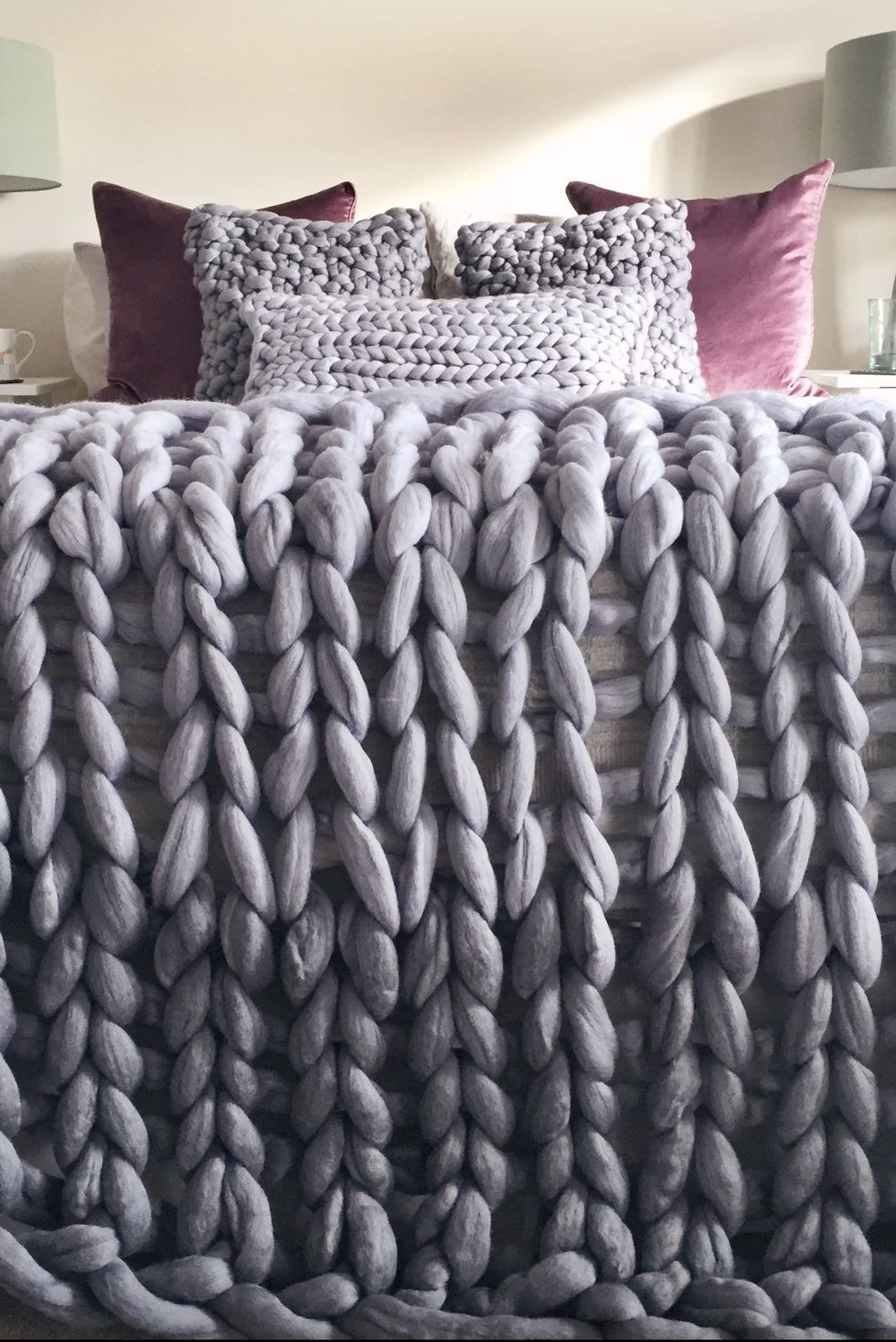 Giant Knit Ombre Blanket by Lauren Aston Designs, Giant Knit Ombre Blanket