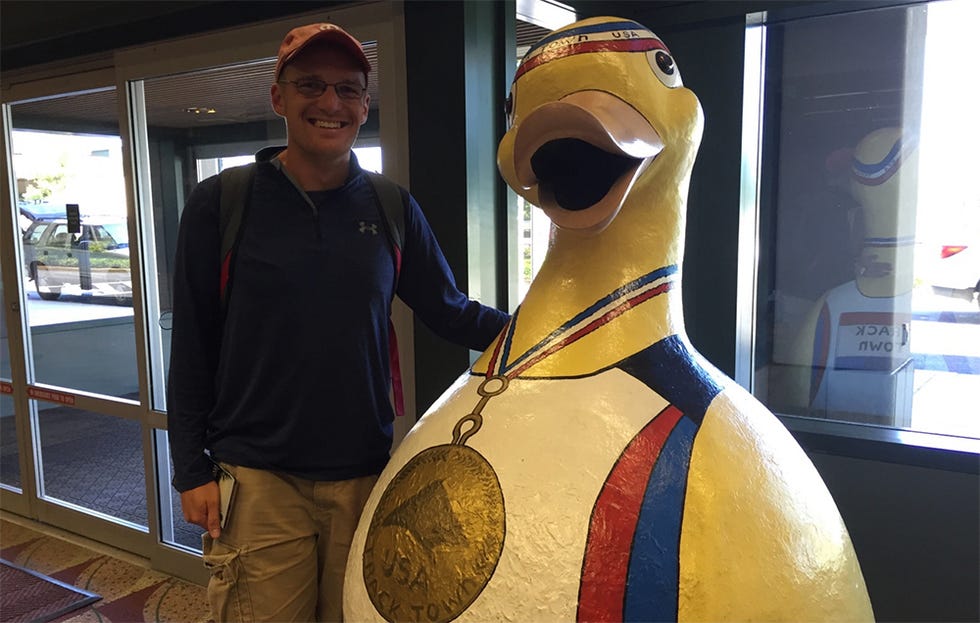 Derek Call with a duck