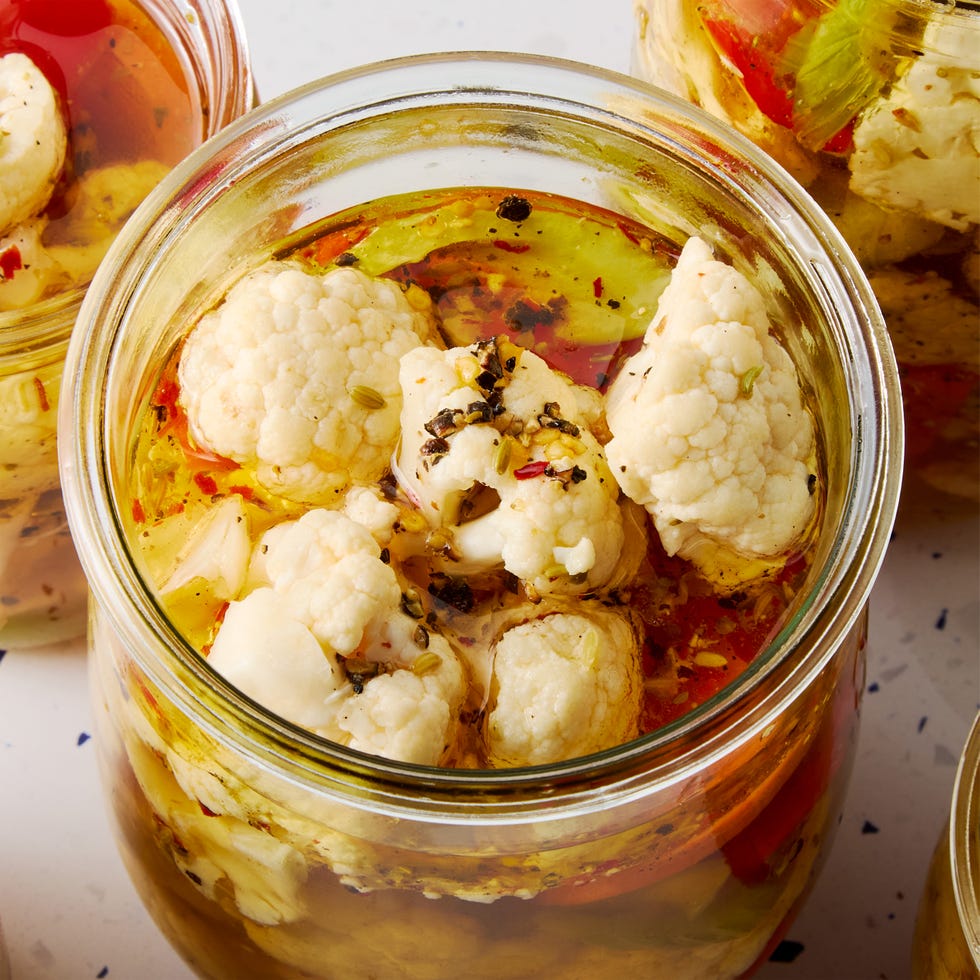 giardiniera in brine in jars