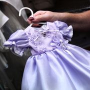 Blue, Purple, Dress, Clothing, Cobalt blue, Gown, Fashion, Child, Hand, Bridal party dress, 
