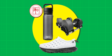 fitnessrelated items including a water bottle adjustable dumbbells and a pair of shoes