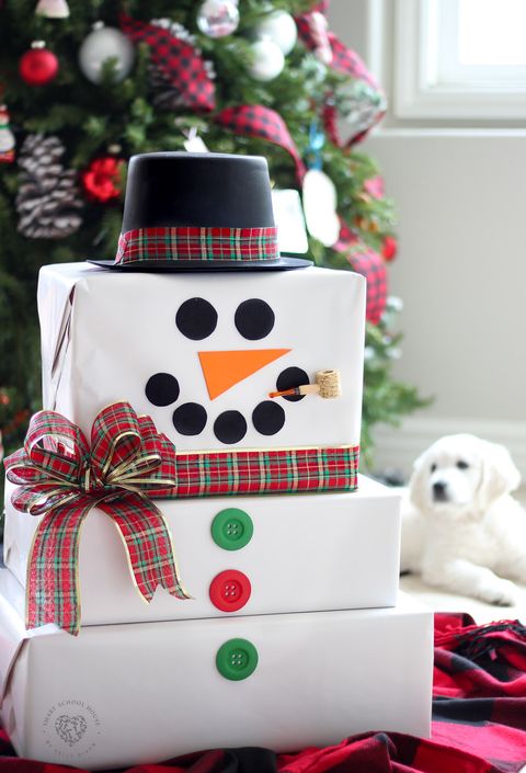 gift wrapping ideas snowman