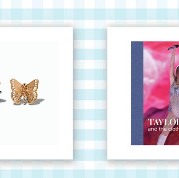 gold butterfly studs and taylor swift book