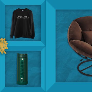 skull toy, sweatshirt, swivel chair, fidget water bottle, under desk foot rest