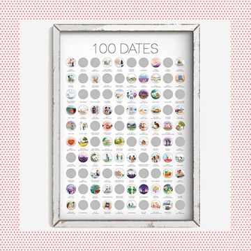 best gifts for couples  100 dates scratch off poster and classic woven picnic basket