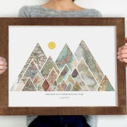 woman holding custom map woman holding custom map