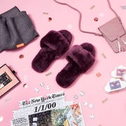 This is an image aquis hair towel, piglet slippers, k harper crossbody bag, olive june advent calendar, slip scrunchies, fitbit charge 4, rainbow bath bombs, nyt puzzle, cocktail cubes
