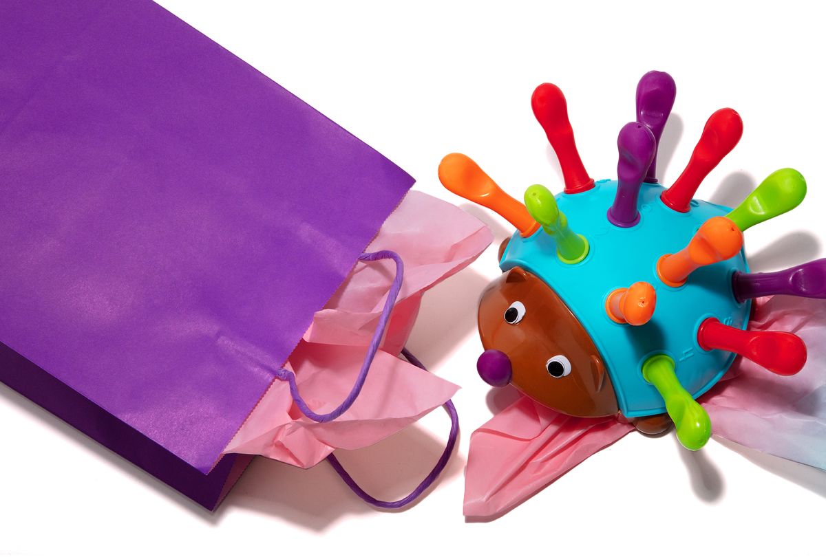 learning resources hedgehog toy with gift bag