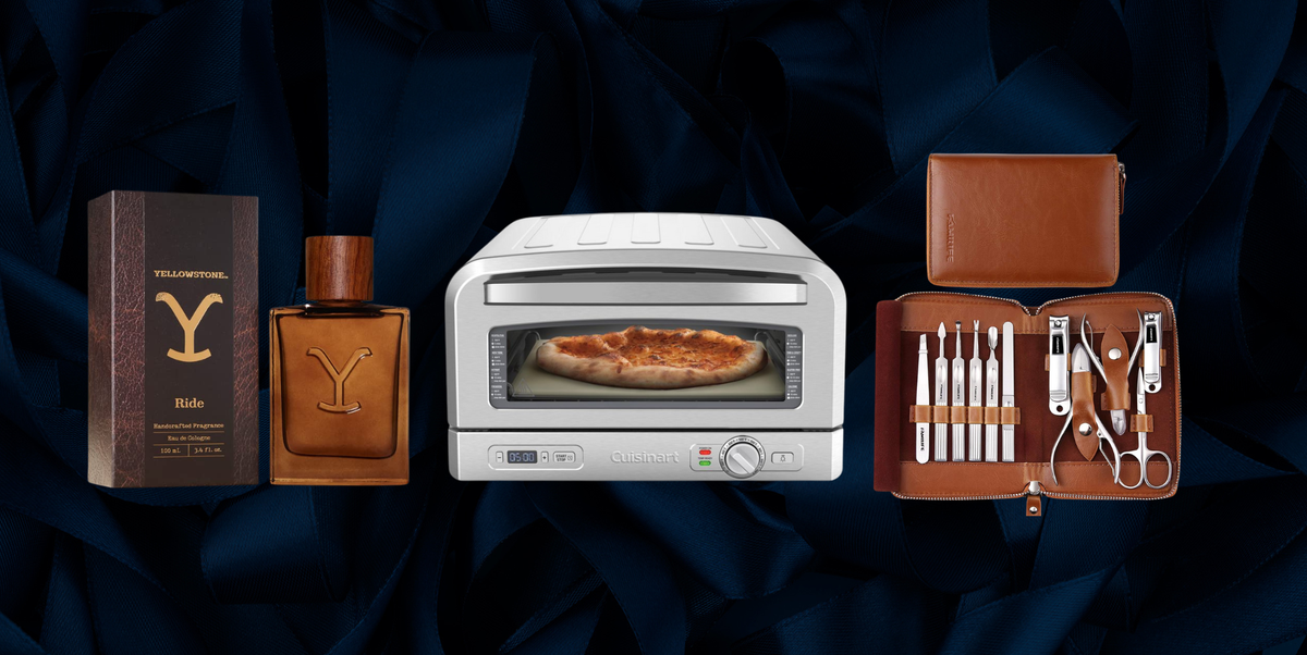 gifts for men- yellowstone cologne cuisinart pizza oven leather nail kit yellowstone cologne cuisinart pizza oven leather nail kit