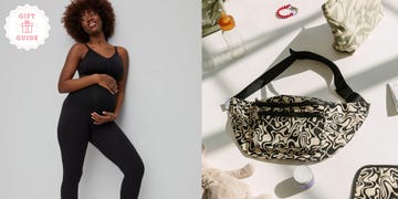 maternity leggings and diaper bag