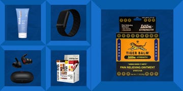 think thinksport spf 50, whoop fitness tracker, tiger balm, skratch labs energy bar, beats fit pro