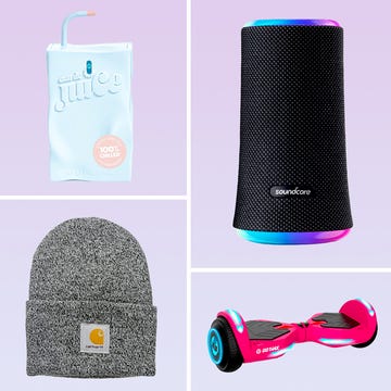 gifts for teens including tvs for gaming, what do you meme card games, soundcore speakers, perfume, airpods, carhart hats, hoverboards, and more