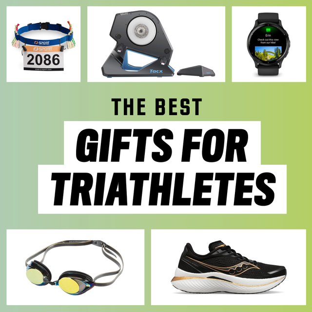 the best gifts for triathletes, helmet, belt, trainer, watch, wetsuit, anti chafe glide, towel, bike case, running shoes, goggles, cycling shoes, tri suit