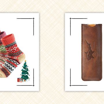 gifts under 10 dollars including cute winter socks and wooden comb with leather case