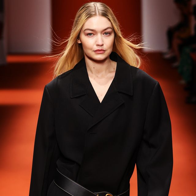 milan, italy   february 25 gigi hadid walks the runway at the tod's fashion show during the milan fashion week fallwinter 20222023 on february 25, 2022 in milan, italy photo by andreas rentzgetty images