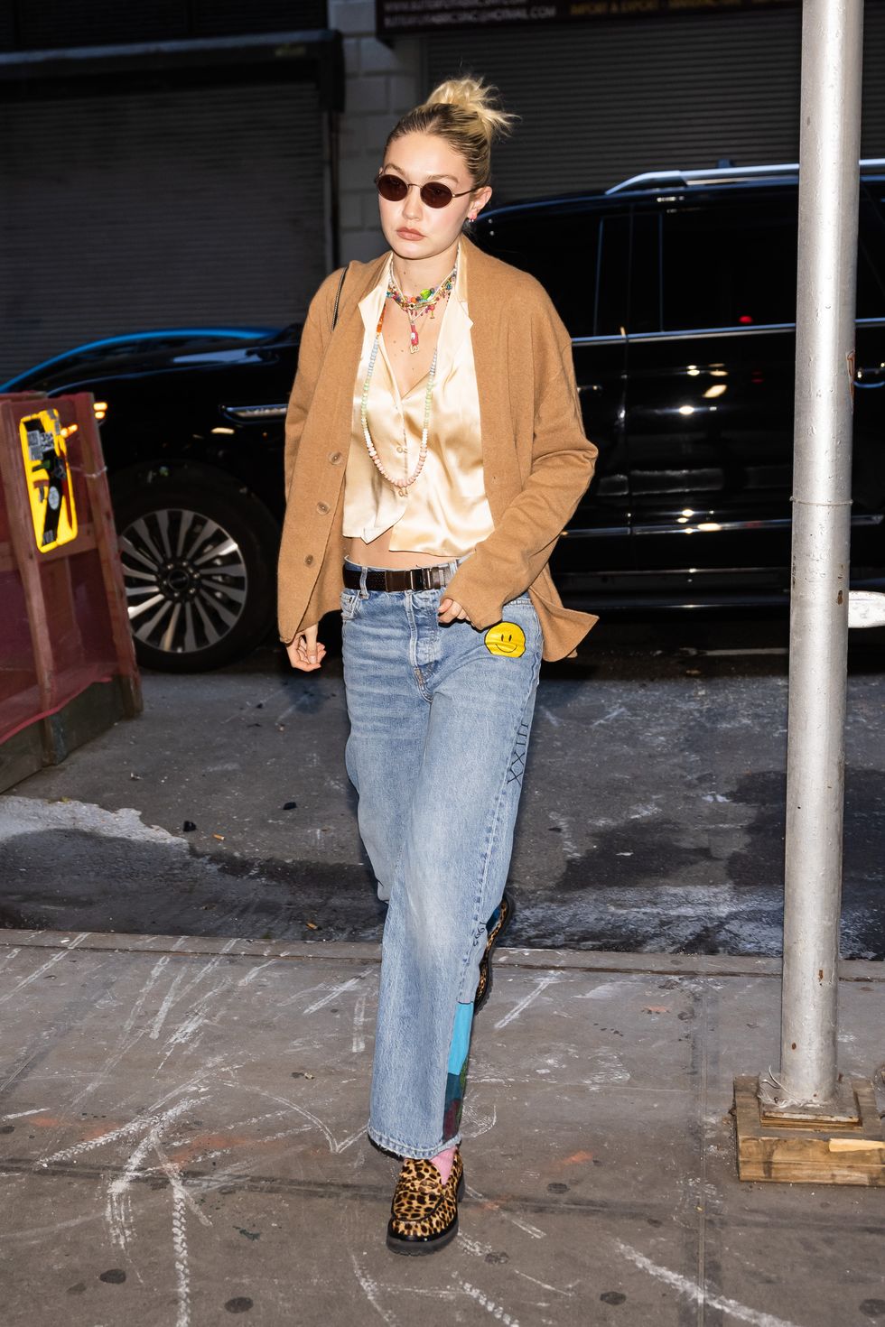 Gigi Hadid's Cute Smiley Face Patch Jeans Only Cost $5 to DIY