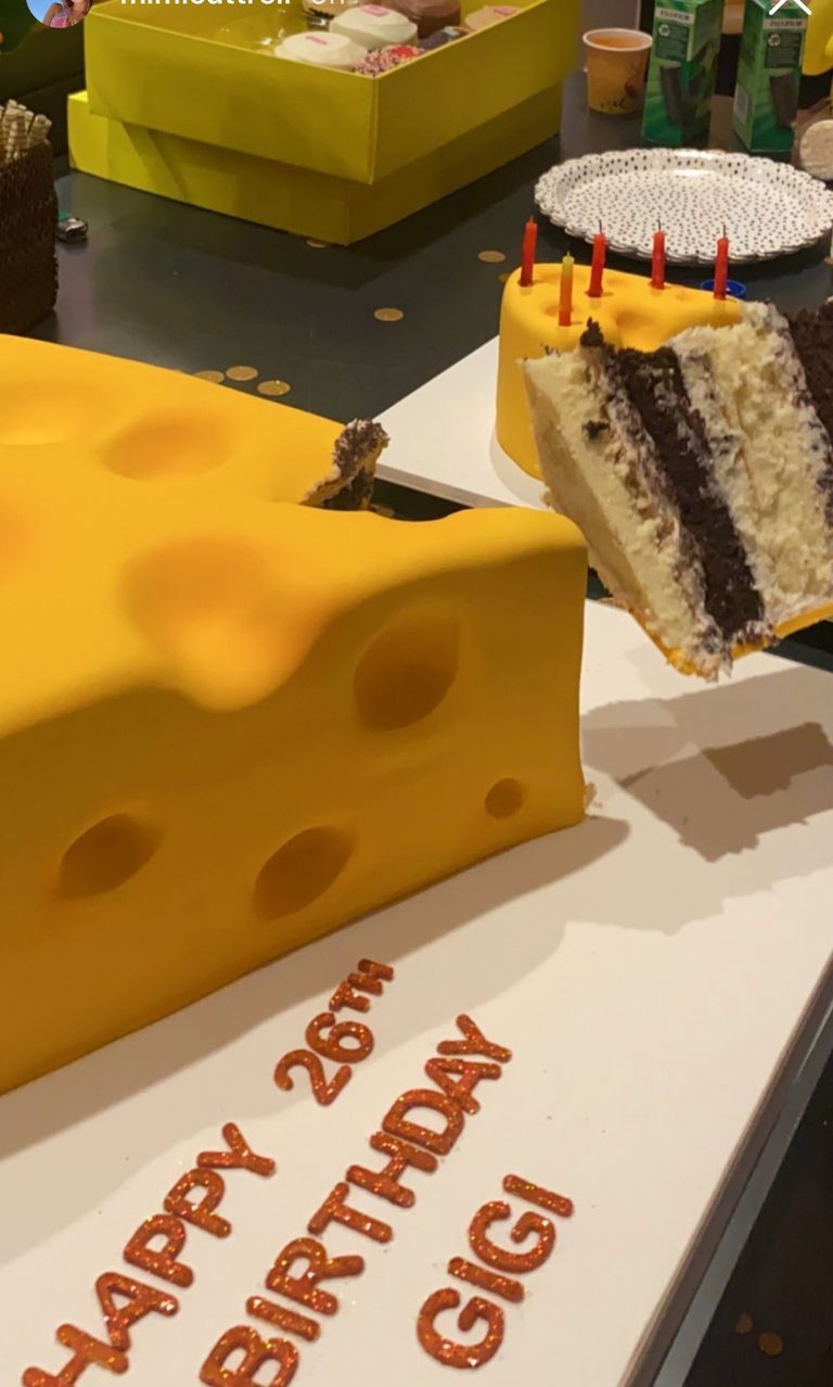 gigi hadid cheese birthday cake