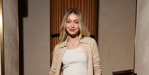 paris, france march 05 gigi hadid attends the after show of the miu miu womenswear fallwinter 2024 2025 show as part of paris fashion week on march 05, 2024 in paris, france photo by victor boykogetty images for miu miu