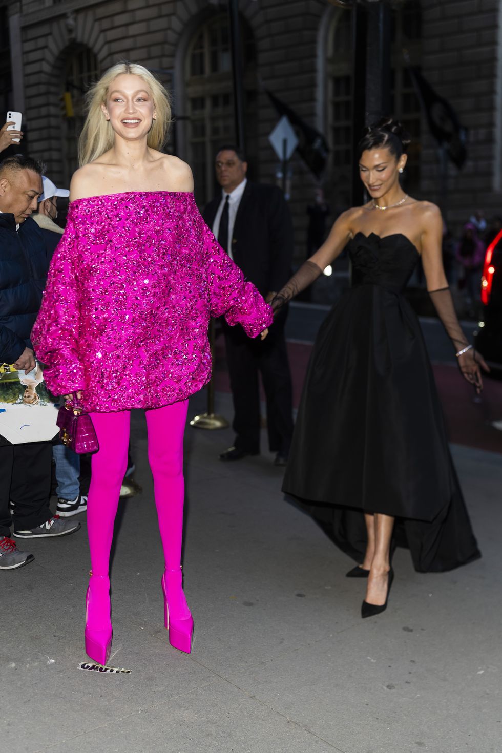 Gigi Hadid Pops in Hot Pink 6-Inch Heels & Minidress at Prince's Trust –  Footwear News