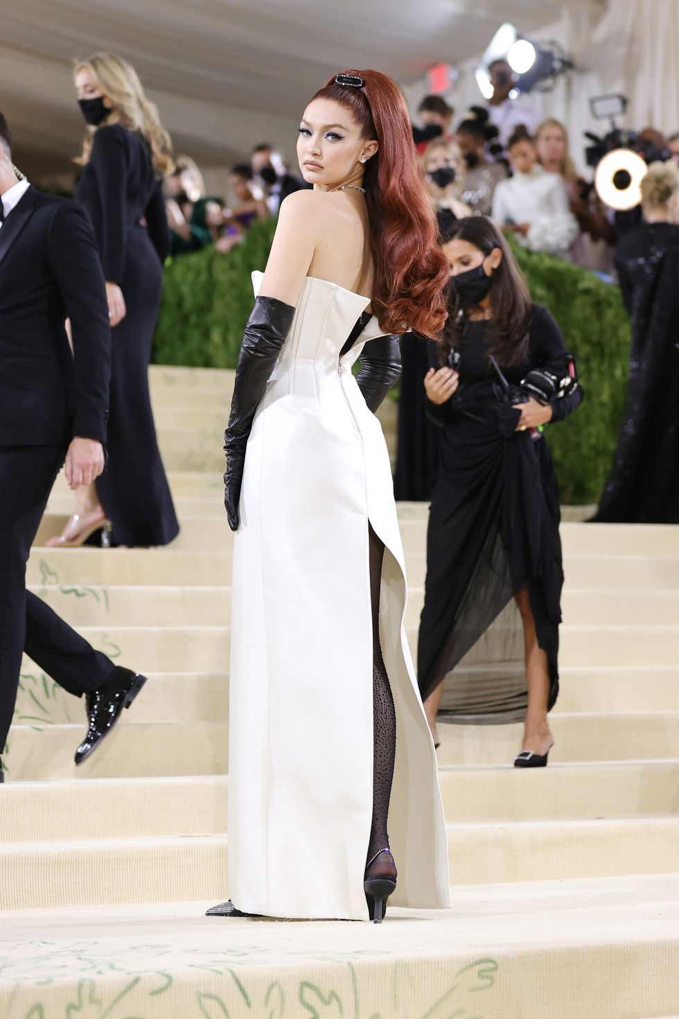 Gigi Hadid Served 60s Glamour With Red Hair at the 2021 Met Gala