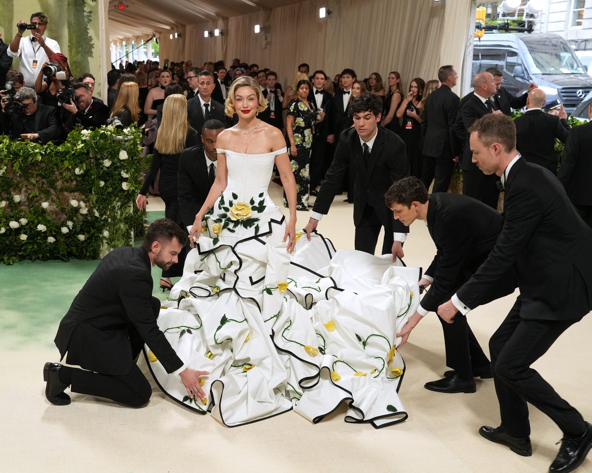 Gigi Hadid's 2024 Met Gala gown had to be carried around the red carpet