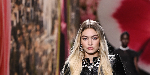 Look for Less: Gigi Hadid carrying Chanel Sequin Flap Bag