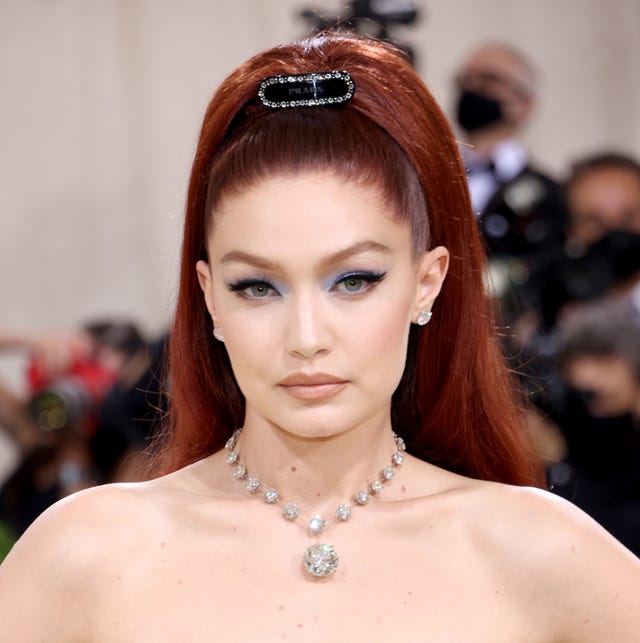 new york, new york   september 13 gigi hadid attends the 2021 met gala celebrating in america a lexicon of fashion at metropolitan museum of art on september 13, 2021 in new york city photo by john shearerwireimage