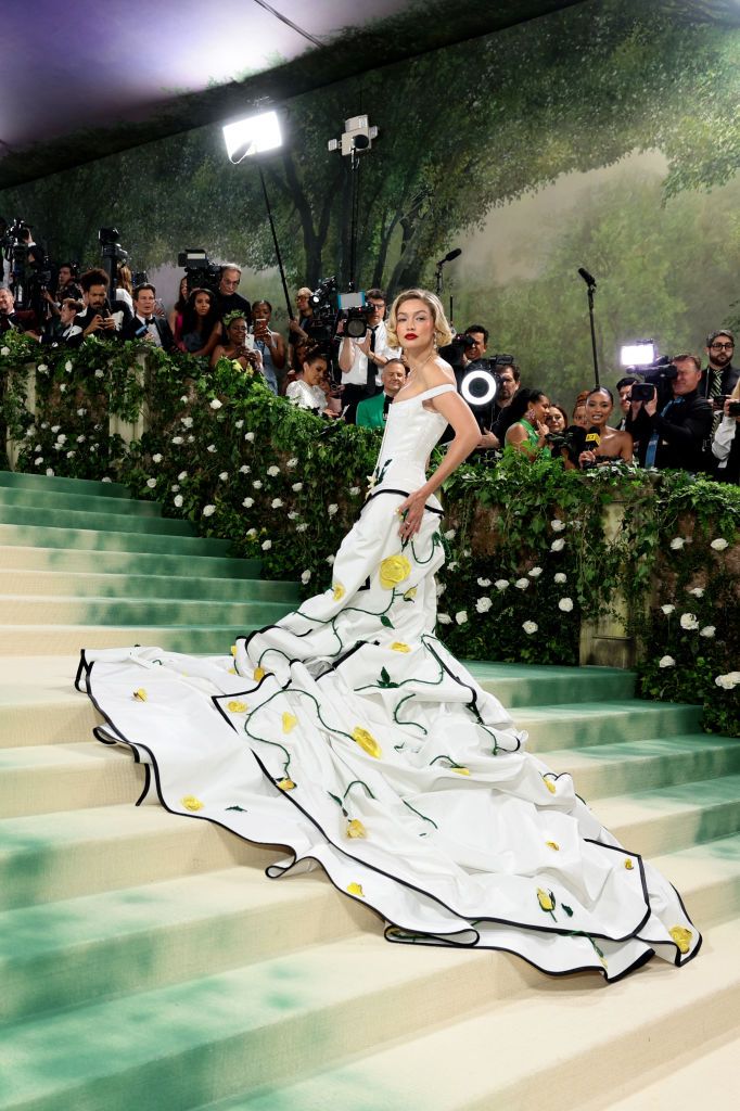 new york, new york may 06 gigi hadid attends the 2024 met gala celebrating sleeping beauties reawakening fashion at the metropolitan museum of art on may 06, 2024 in new york city photo by dimitrios kambourisgetty images for the met museumvogue