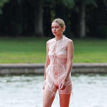 "le chouchou" jacquemus' fashion show runway at chateau de versailles