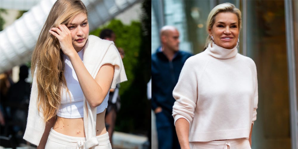 Yolanda Hadid borrows daughter Gigi's $500 cashmere sweats