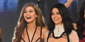 Gigi Hadid and Kendall Jenner on the Victoria's Secret show catwalk