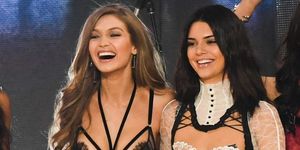 Gigi Hadid and Kendall Jenner on the Victoria's Secret show catwalk