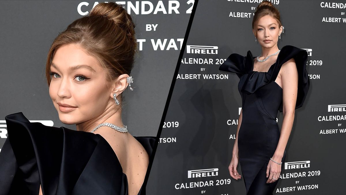 Gigi Hadid Goes Red-Hot in Zac Posen at Vanity Fair Oscars Party 2023 –  Footwear News