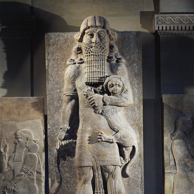 unspecified   circa 1991  assyrian civilization, 8th century bc chalky alabaster statue of gilgamesh, king of uruk from khorsabad, iraq  photo by dea  g dagli ortide agostini via getty images