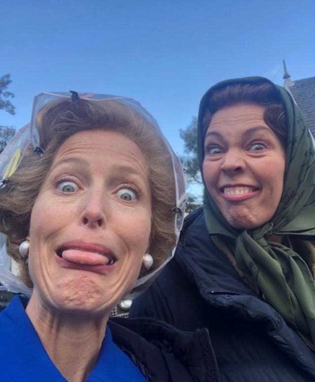 the crown  gillian anderson  olivia colman