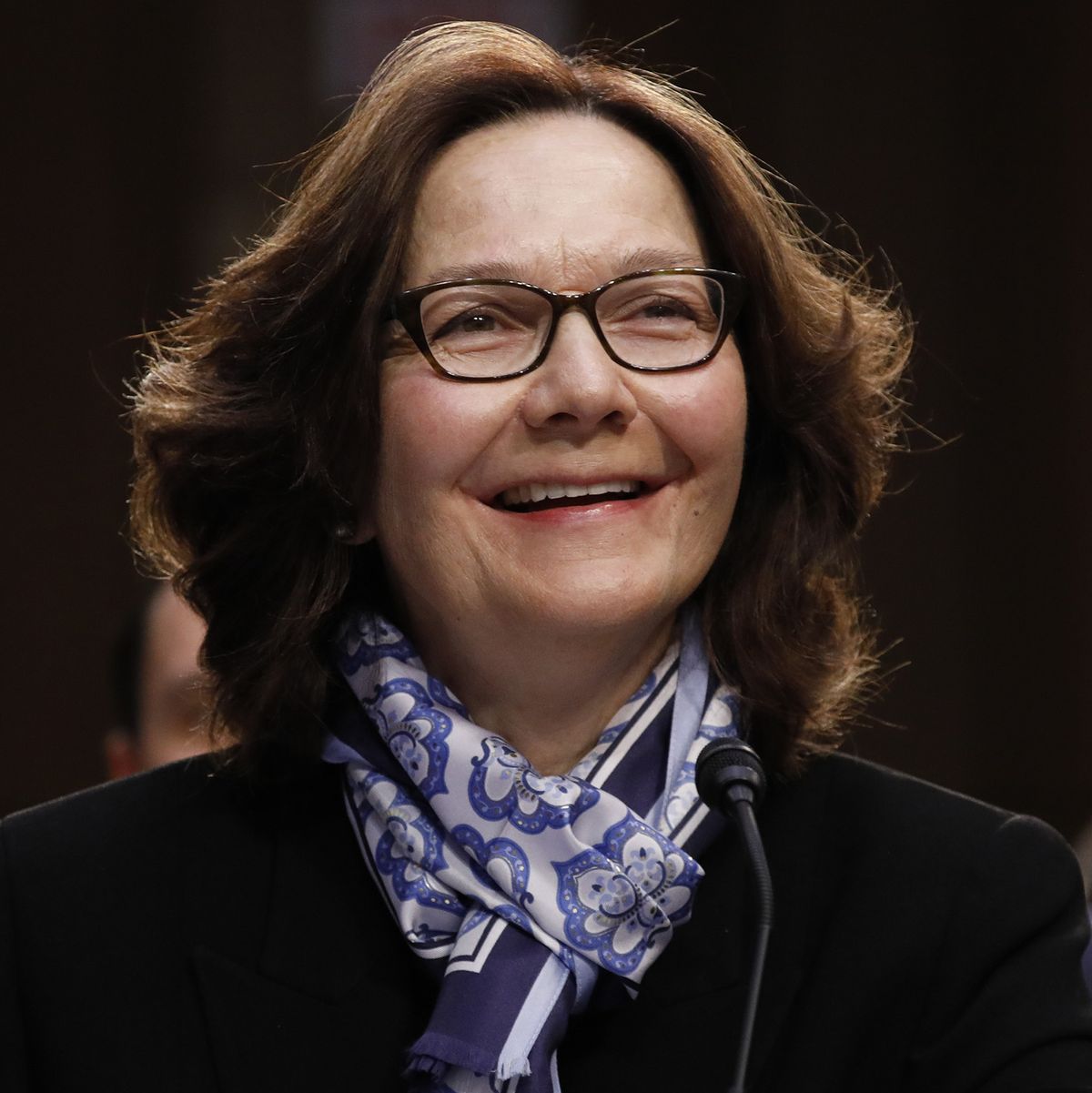 Agency Chiefs Testify On Worldwide Threats To Senate Intelligence CommitteeGina Haspel, director of the Central Intelligence Agency (CIA), smiles while testifying during a Senate Intelligence Committee hearing in Washington, D.C., U.S., on Tuesday, Jan. 29, 2019. Haspel said "a very robust monitoring regime" would be necessary under a potential U.S. peace accord with the Taliban in Afghanistan. Photographer: Aaron P. Bernstein/Bloomberg via Getty Images