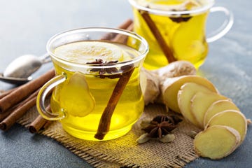 Ginger and lemon drink