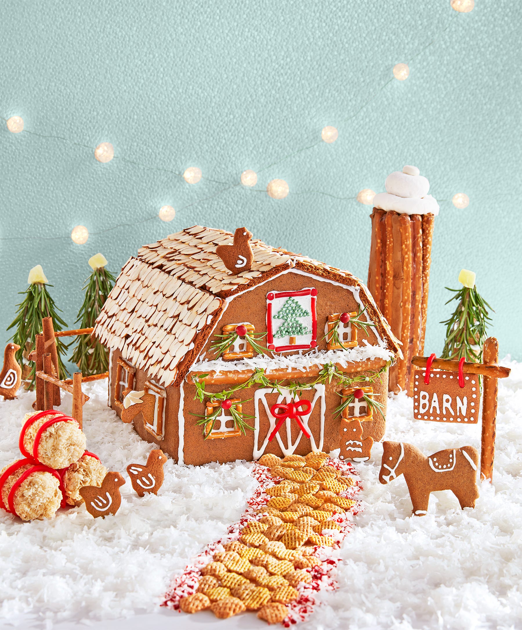 How to Make a Gingerbread Barn for Christmas