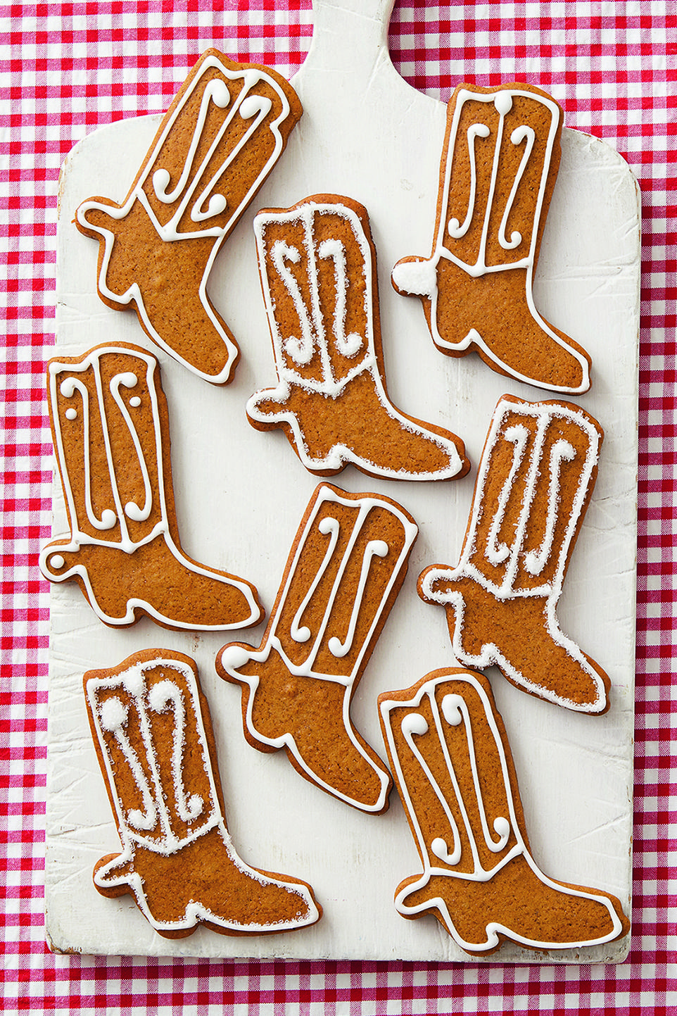 gingerbread cookies, cowboy boot shape