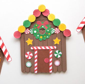 Popsicle Stick and Jingle Bell Christmas Tree Ornament - Buggy and