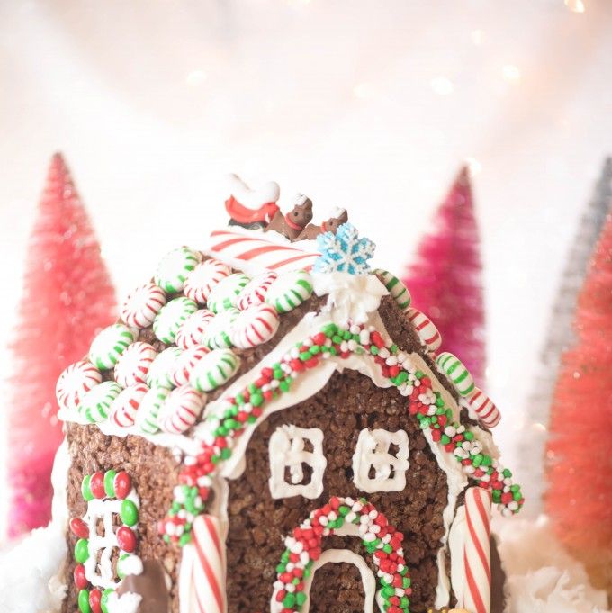 gingerbread house decorations rice krispies