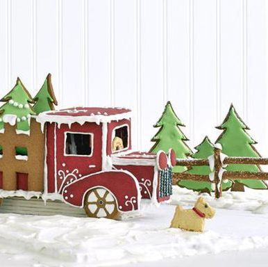 gingerbread house decorations truck