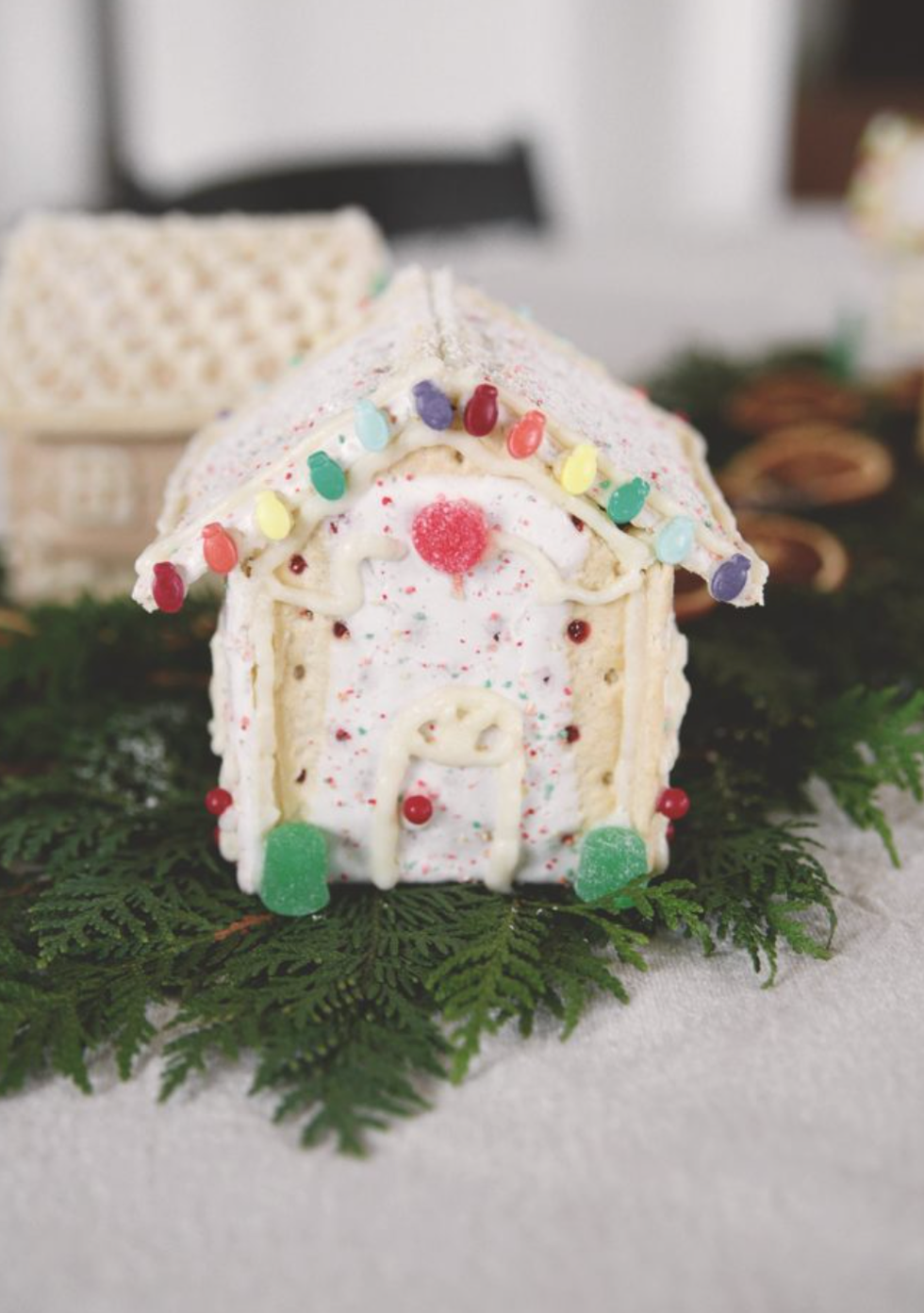 gingerbread house made out of candy and poptarts