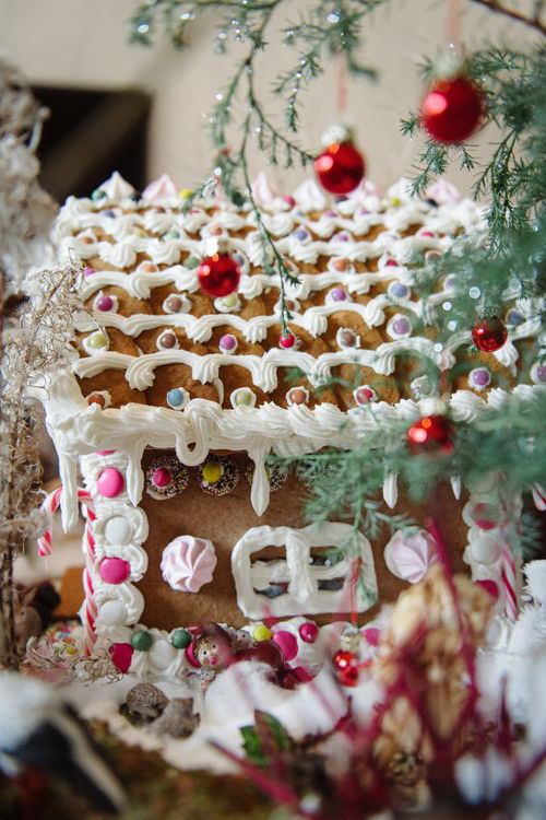 gingerbread house ideas frosted