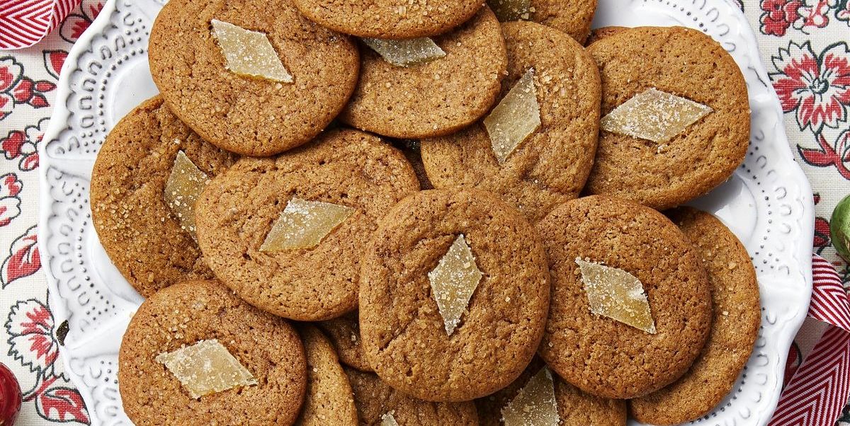 gingerbread cookies with candied ginger