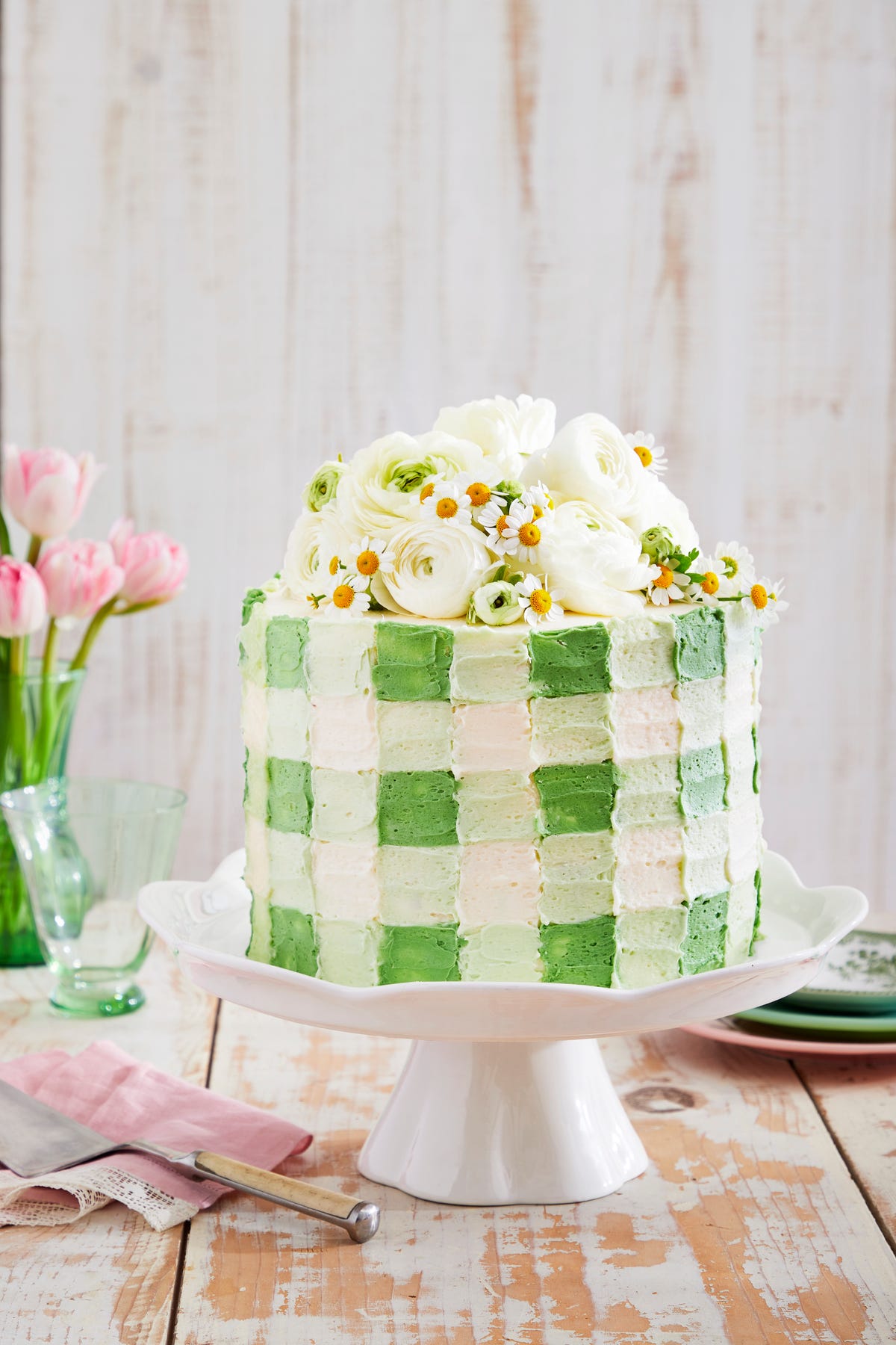 Best Coconut Cream Gingham Cake Recipe