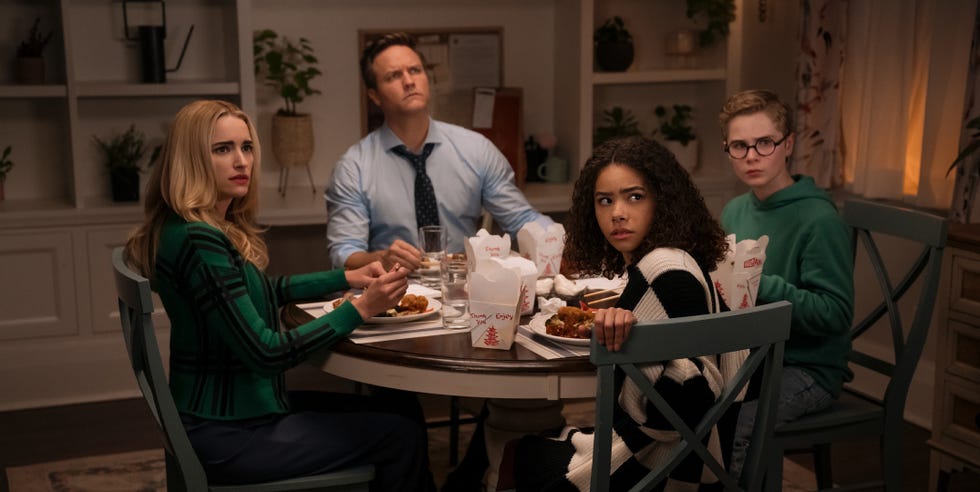 casual dinner gathering with multiple people at a table