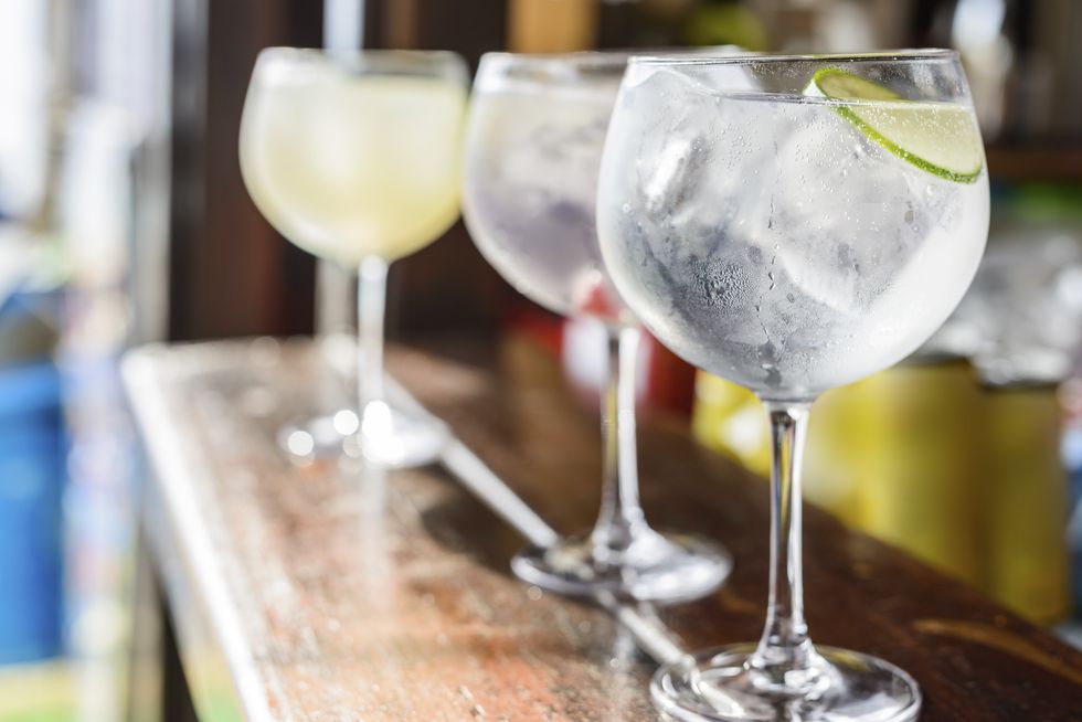gintonics in a bar