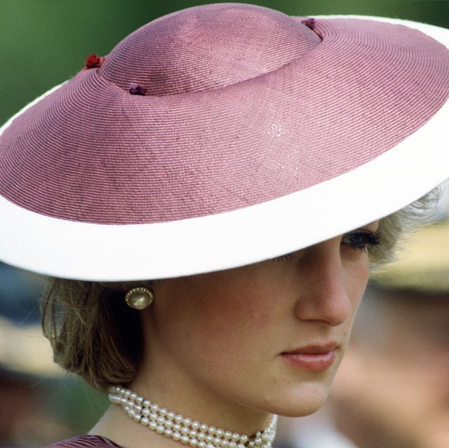 italy   april 28  diana, princess of wales wearing a hat by milliner frederick fox during a visit to anzio in italy  photo by tim graham photo library via getty images